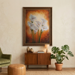 Pintura Copos de Leite (Cores terrosas)