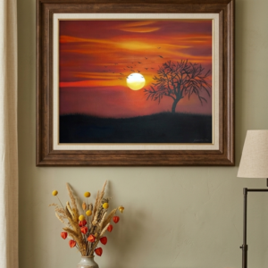 Pintura 'Pôr do Sol Africano'
